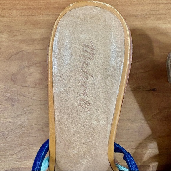 Madewell Addie Mules Sandals Stacked Heel Rainbow Leather Womens Size  10 - Picture 6 of 14